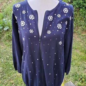 NWT Women's Cardigan Sweater Zip Front Size 1X